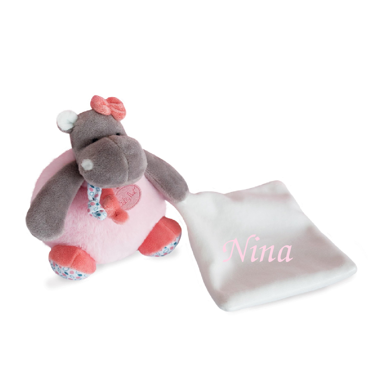  - zoé the hippo - comforter pink 25 cm 